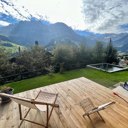 Chalet Sonnenheim, Wohnung Mit Panoramafenster Adelboden Exterior photo